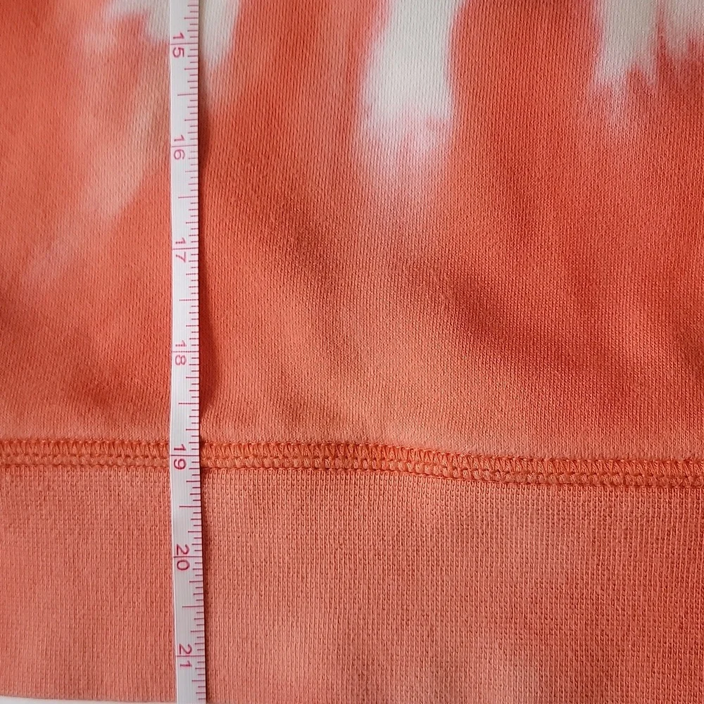 GAP Girls White Coral Hoodie Pullover Tie Dye Sweatshirt Long Sleeve Size 10